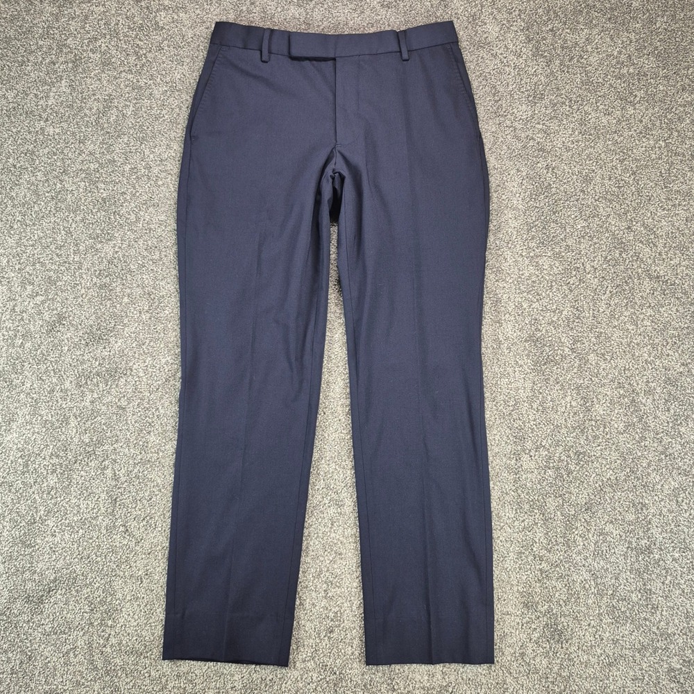 Polo Ralph Lauren Dress Pants Mens 31 Navy Blue Flat Front Trousers